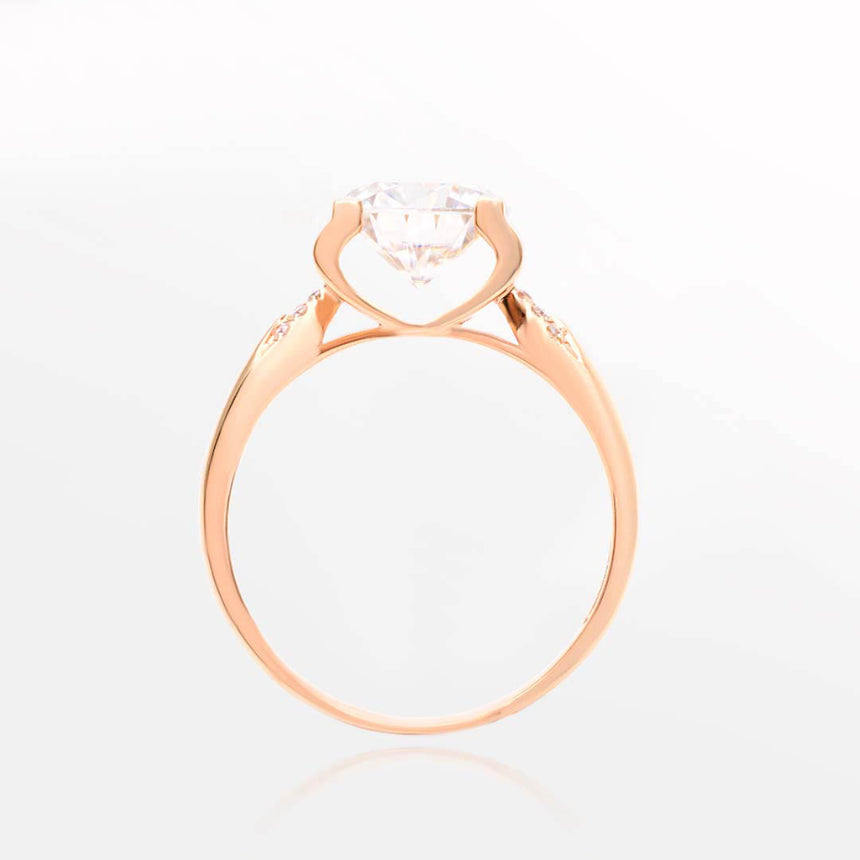 1.2 ct. natural brilliant round diamond solitaire engagement ring in 18K Rose Gold