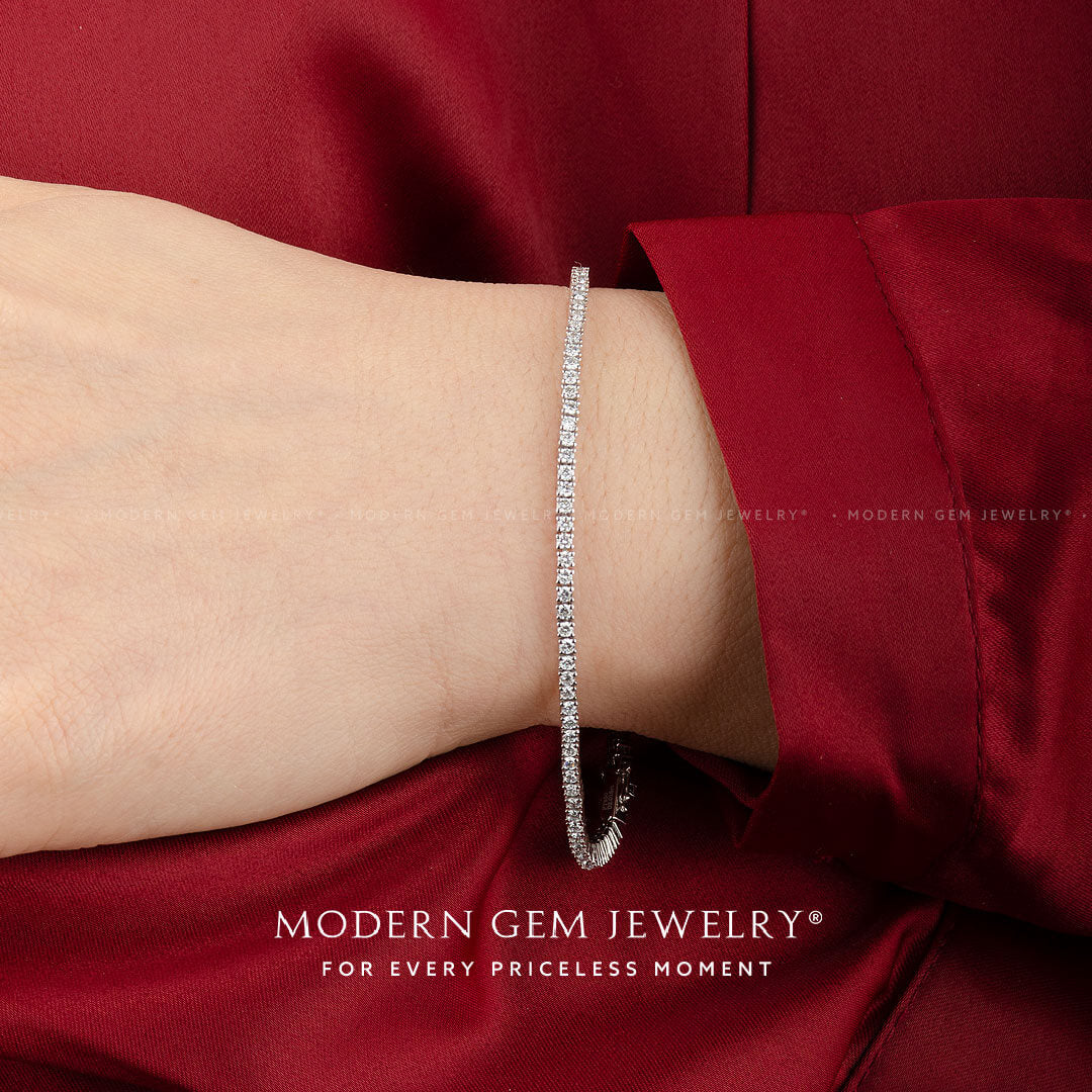 High-Quality Diamond Bracelet Inspired by Tiffany | Modern Gem Jewelry