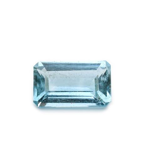 2.9 Carats Rich Blue Brazilian Natural Aquamarine Emerald Cut Loose Gemstone - Modern Gem Jewelry