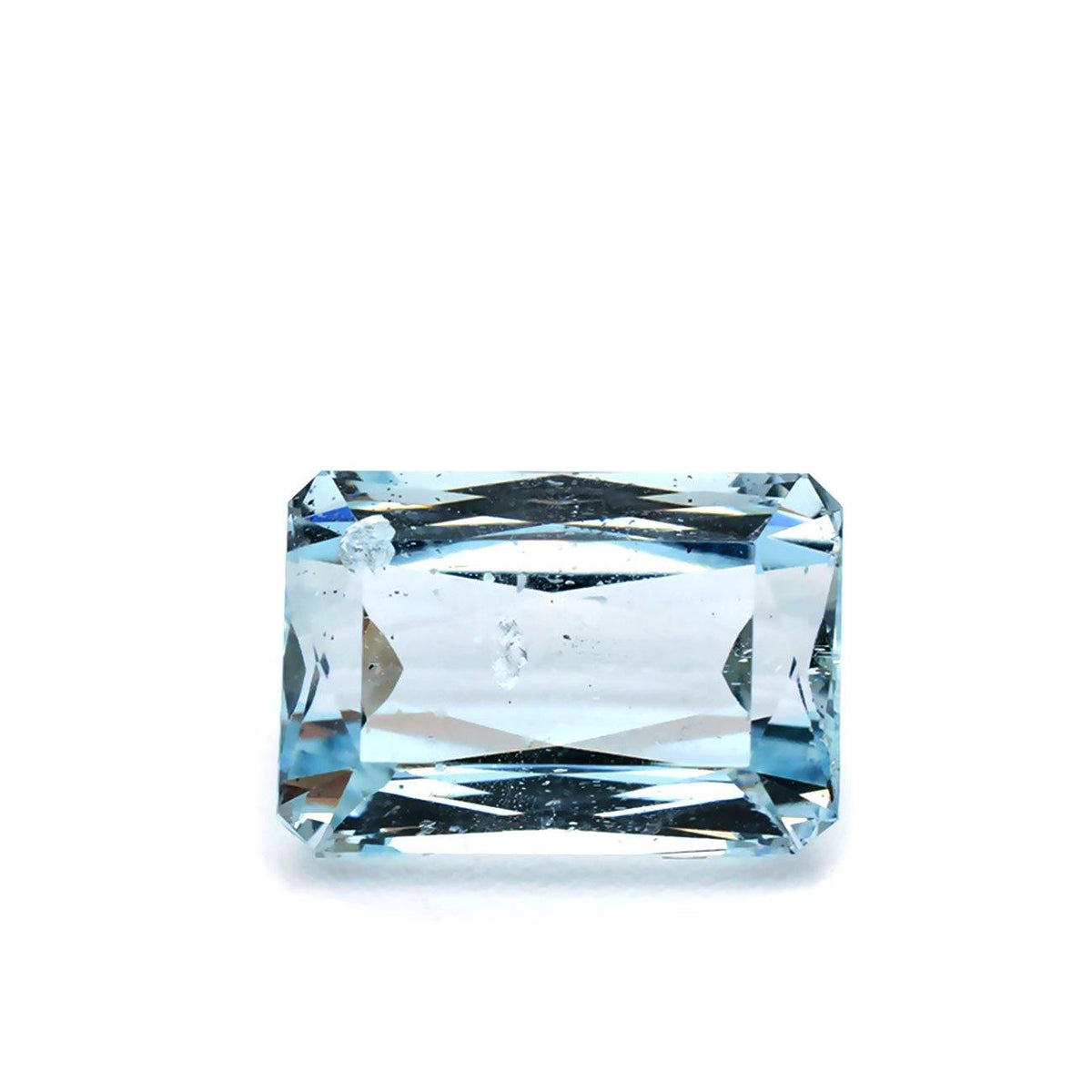 4.97 Carats Blue Natural Aquamarine Loose Gemstone Rectangular Cut - Modern Gem Jewelry 