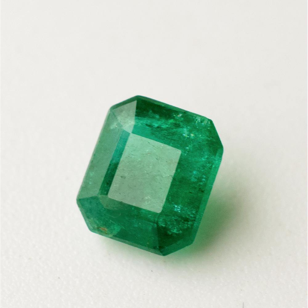 Emerald Gemstone | Emerald Cut Zambian Green | 1.21 Carats Minor-Oil | Custom Jewelry | Modern Gem Jewelry