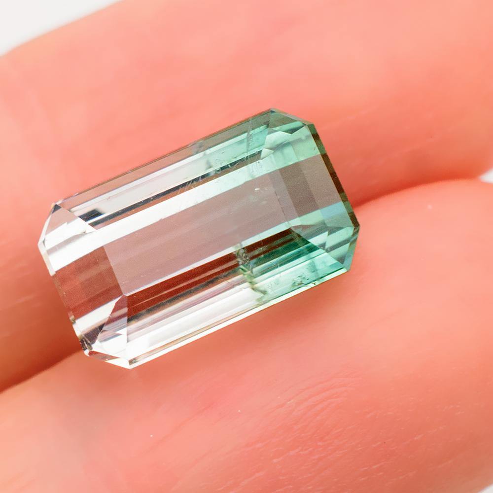7.1 Carats Tourmaline Gemstone Emerald Cut | 13mm x 8.1mm - Modern Gem Jewelry 