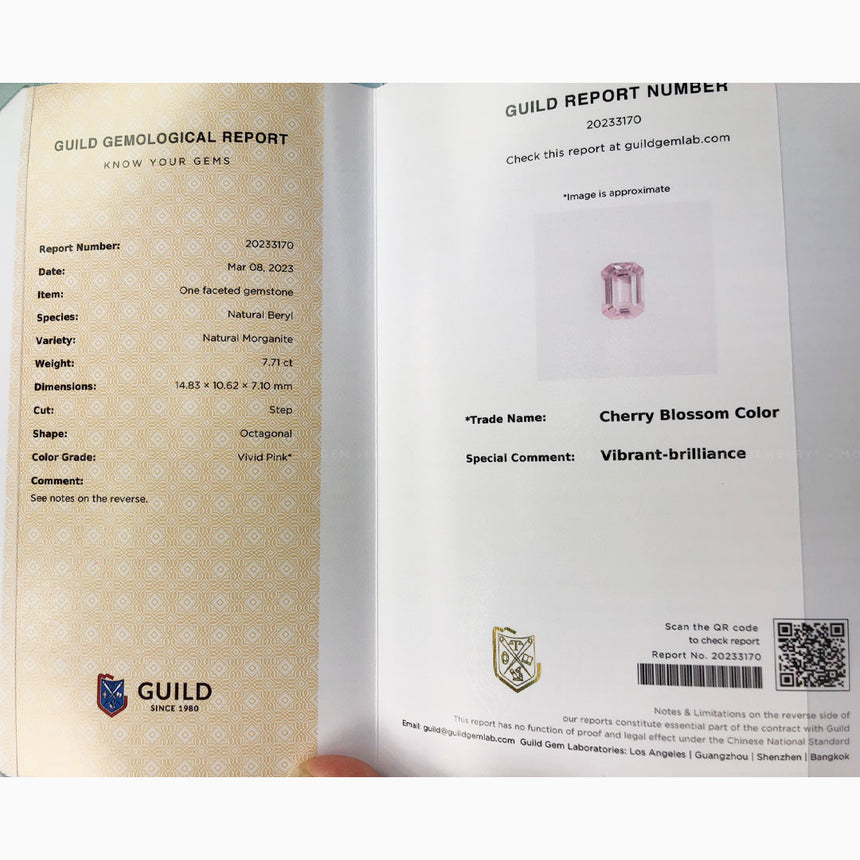 GUILD Certified Morganite Stone | Modern Gem Jewelry