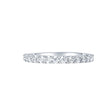 Round Diamond Eternity Band in White Gold | Custom Made against a White Background | Modern Gem Jewelry | Saratti