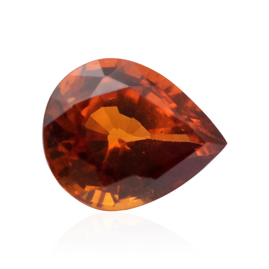 1.45-Carat Pear Orange Natural Spessartite Garnet Gem
