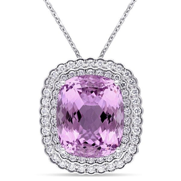 Afghan  Natural Kunzite Rectangular Cushion Cut 14.67 Carat - Modern Gem Jewelry