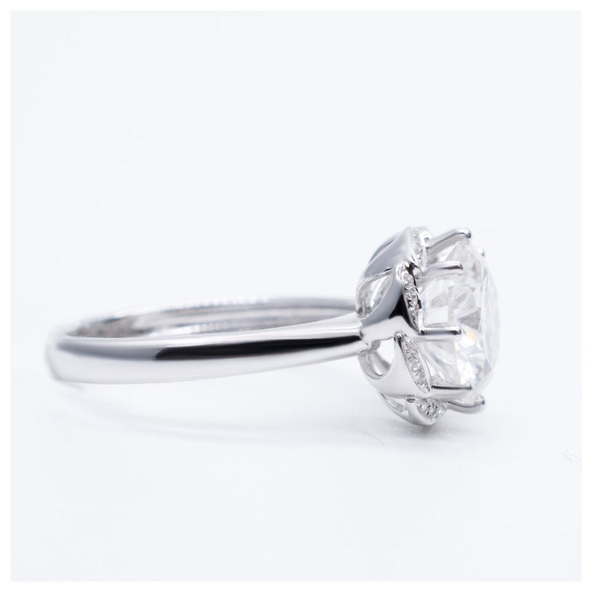 4 ct. Moissanite Halo Engagement Ring