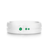 Emerald Bezel Ring in 18K White Gold | Custom Made | Modern Gem Jewelry | Saratti