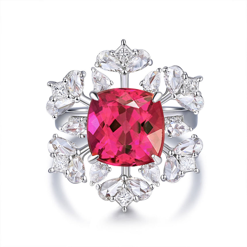 Tourmaline Ring High End In White Gold | Custom Rings | Modern Gem Jewelry | Saratti