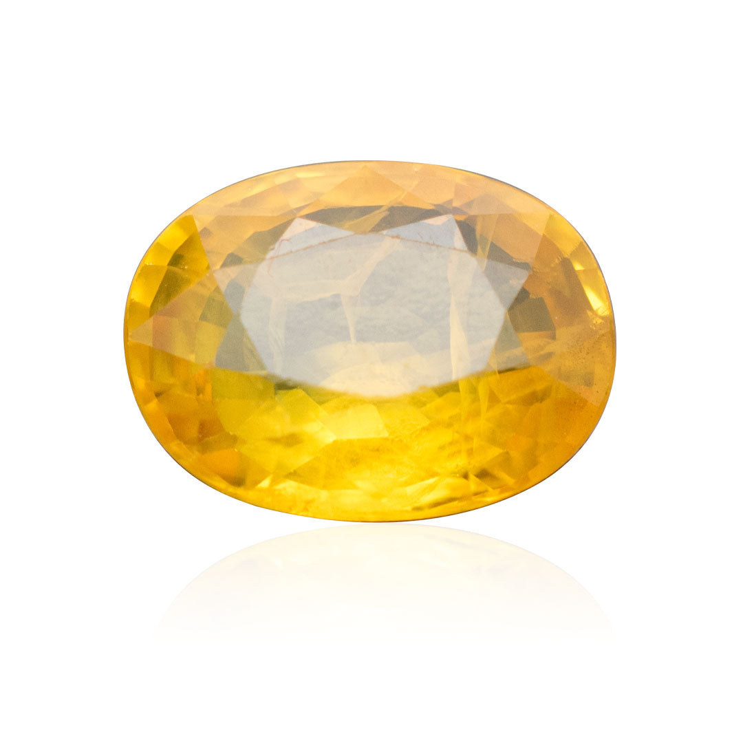 Natural Sapphire Gemstone | Oval Cut Fancy Yellow | 2.165 Carats Heated | Custom Jewelry | Modern Gem Jewelry