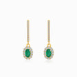 Vintage Inspired Emerald Drop Earrings | Modern Gem Jewelry