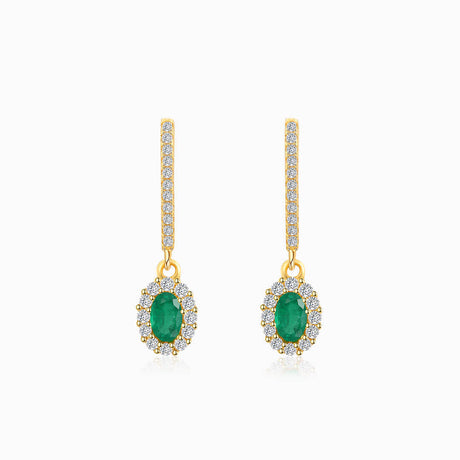 Vintage Inspired Emerald Drop Earrings | Modern Gem Jewelry