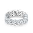 Thick Diamond Wedding Bands 14 carats Oval in White Gold | Modern Gem Jewelry | Saratti