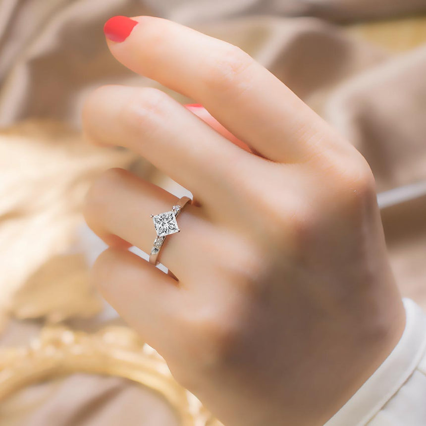 Kite Motif 1.5 ct. Natural Diamond Engagement Ring