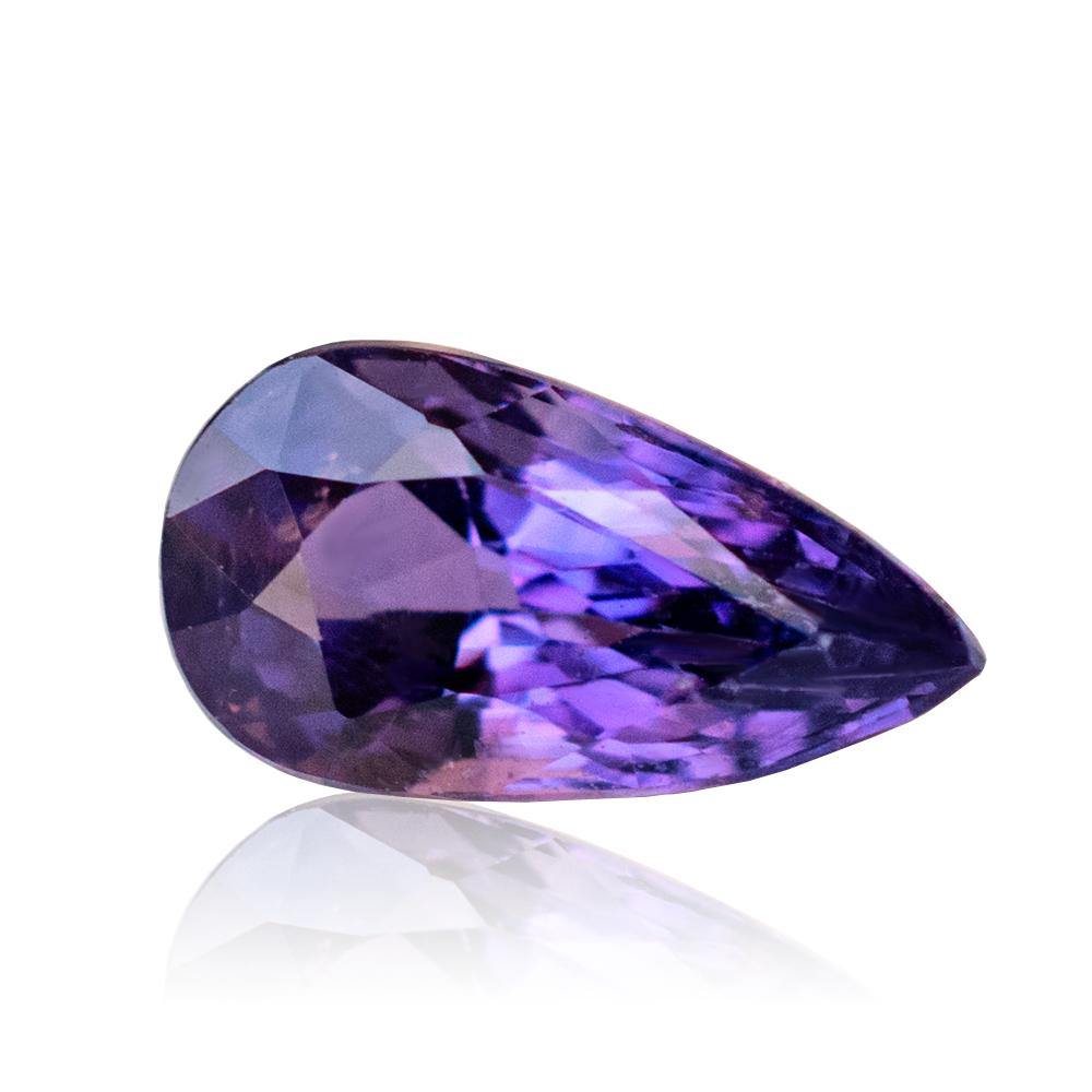 Natural Sapphire Gemstone | Pear Cut Purplish Pink | 1.01 Carats Heated | Custom Jewelry | Modern Gem Jewelry | Saratti