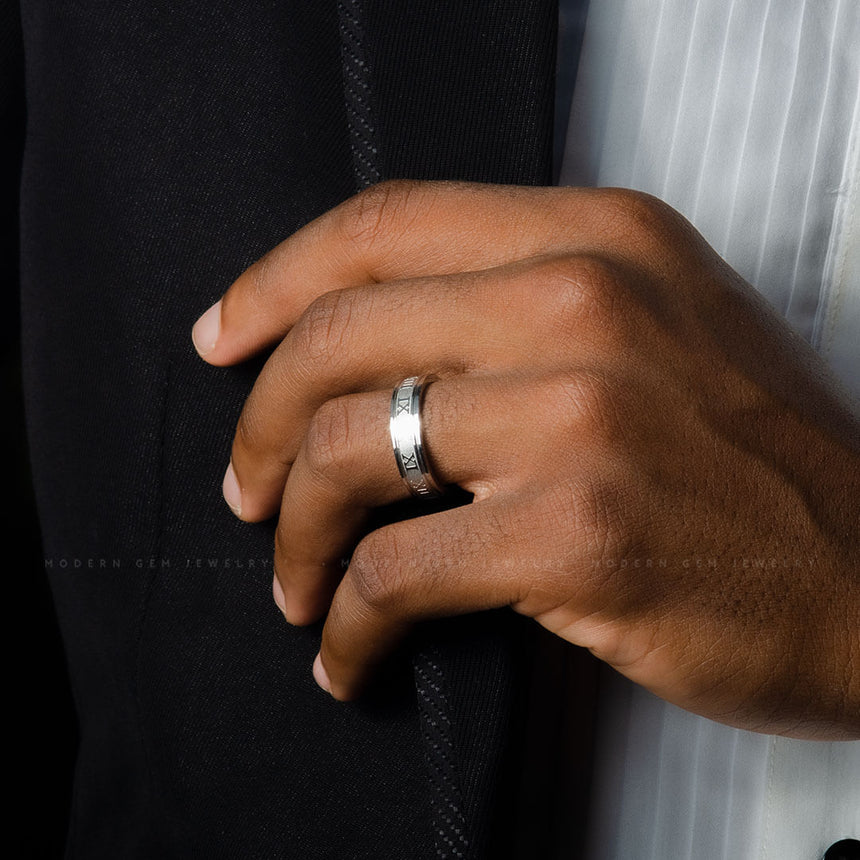 Shiny Matte 18 K Minimalist Gold Ring