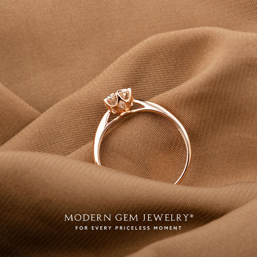 Six prong solitaire diamond engagement ring