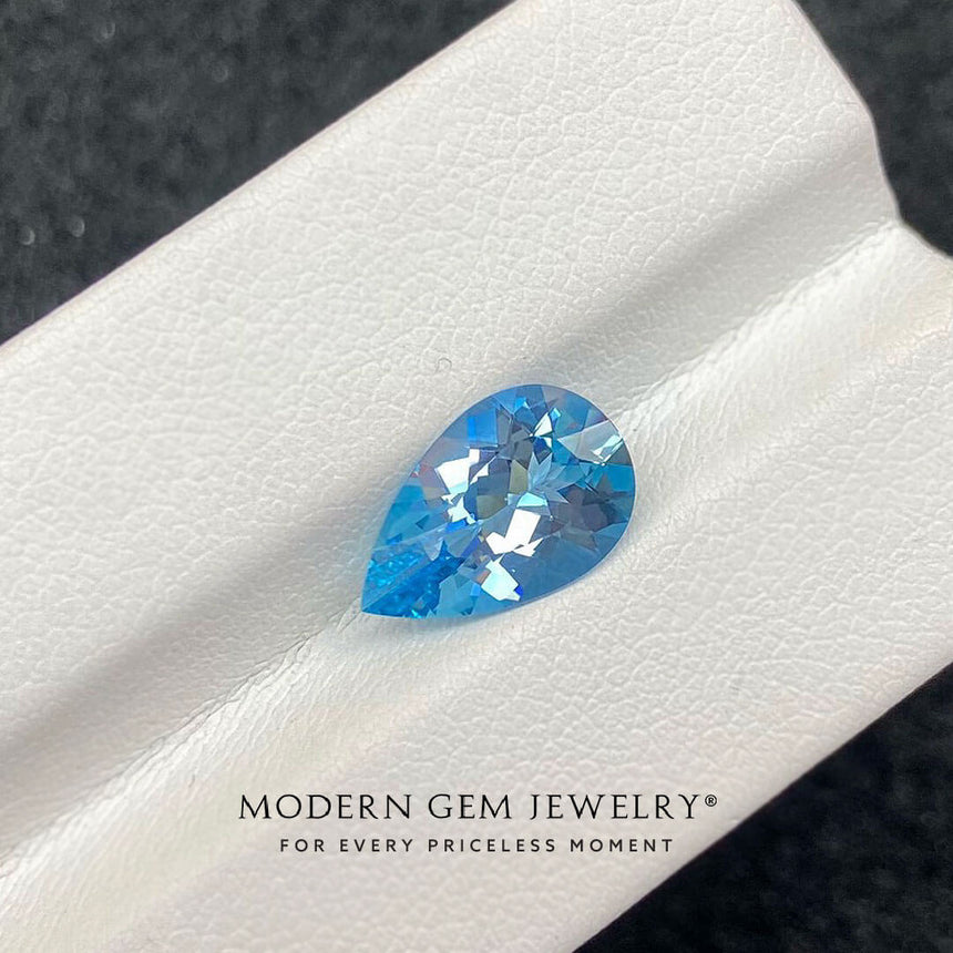 Blue Pear Shape Gemstone | Saratti