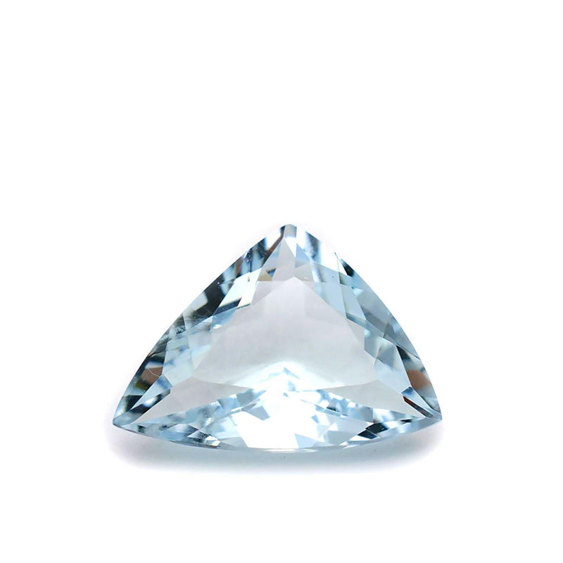 5.05 Carats Brazilian Blue Natural Aquamarine Loose Gemstone Trillion Cut - Modern Gem Jewelry