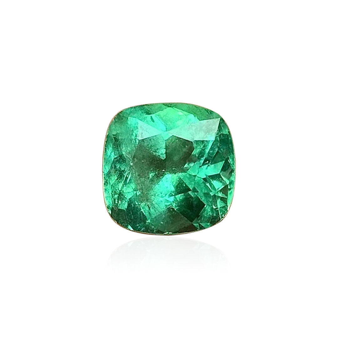 Emerald Gemstone | Cushion Cut Green Columbian | 2.25 Carats Heirloom Minor-Oil