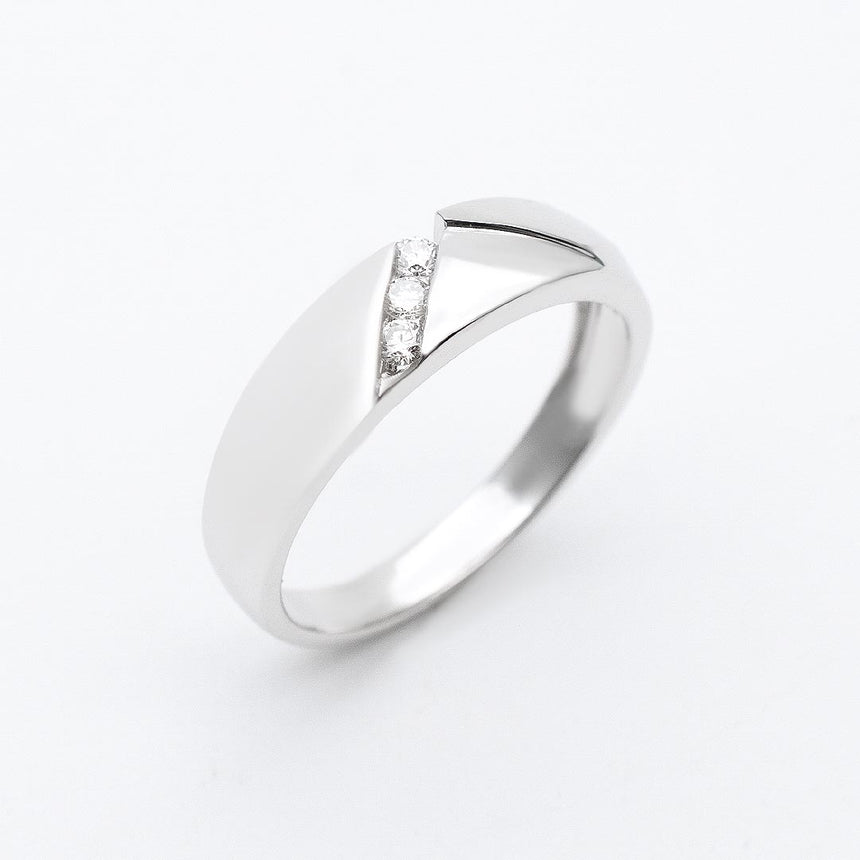 4mm Mens Wedding Band For Him | Modern Gem Jewelry | Saratti