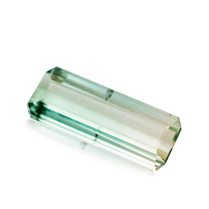 1.68 Carats Green Tourmaline Gemstone Emerald Cut | 12.6mm x 5mm - Modern Gem Jewelry