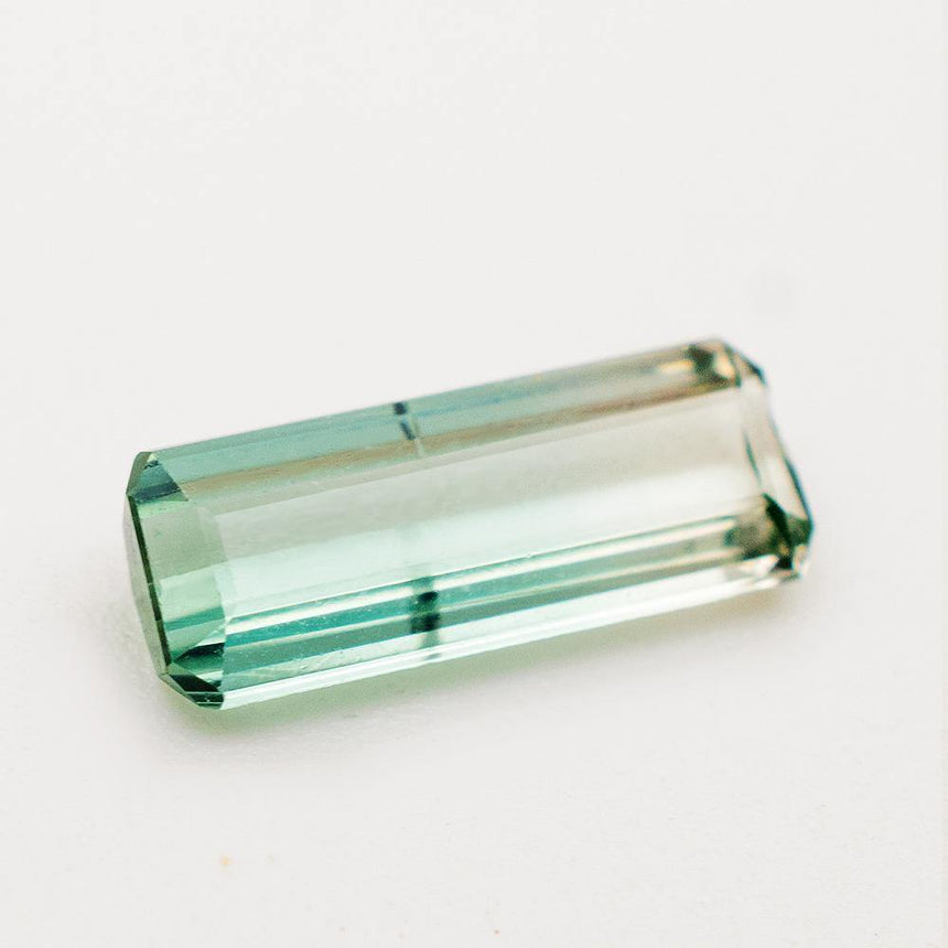 1.68 Carats Green Tourmaline Gemstone Emerald Cut | 12.6mm x 5mm - Modern Gem Jewelry
