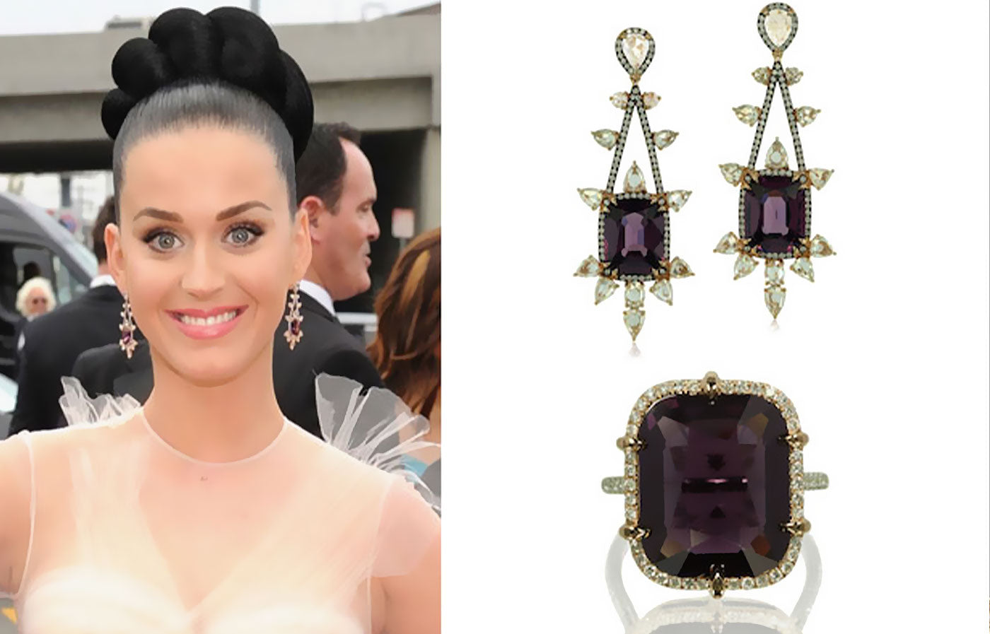 Katy Perry in Spinel Jewelry | Modern Gem Jewelry | Saratti 