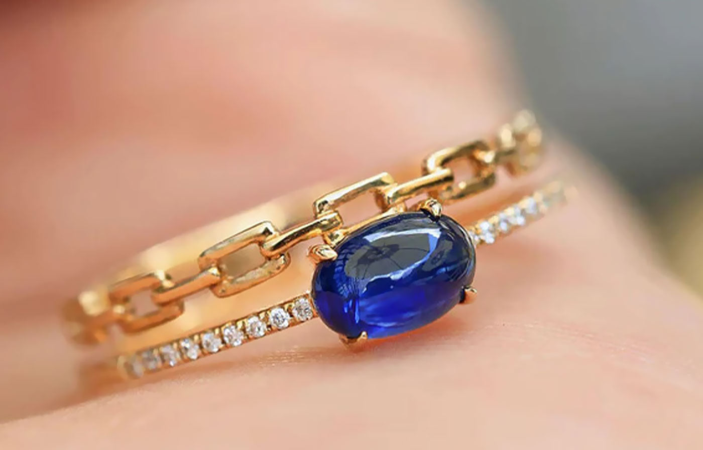 Dreamy Blue Elegance - Unveiling Exquisite 14K Gold Blue Sapphire Rings