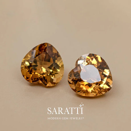 Heart Shape Imperial Topaz Gemstones