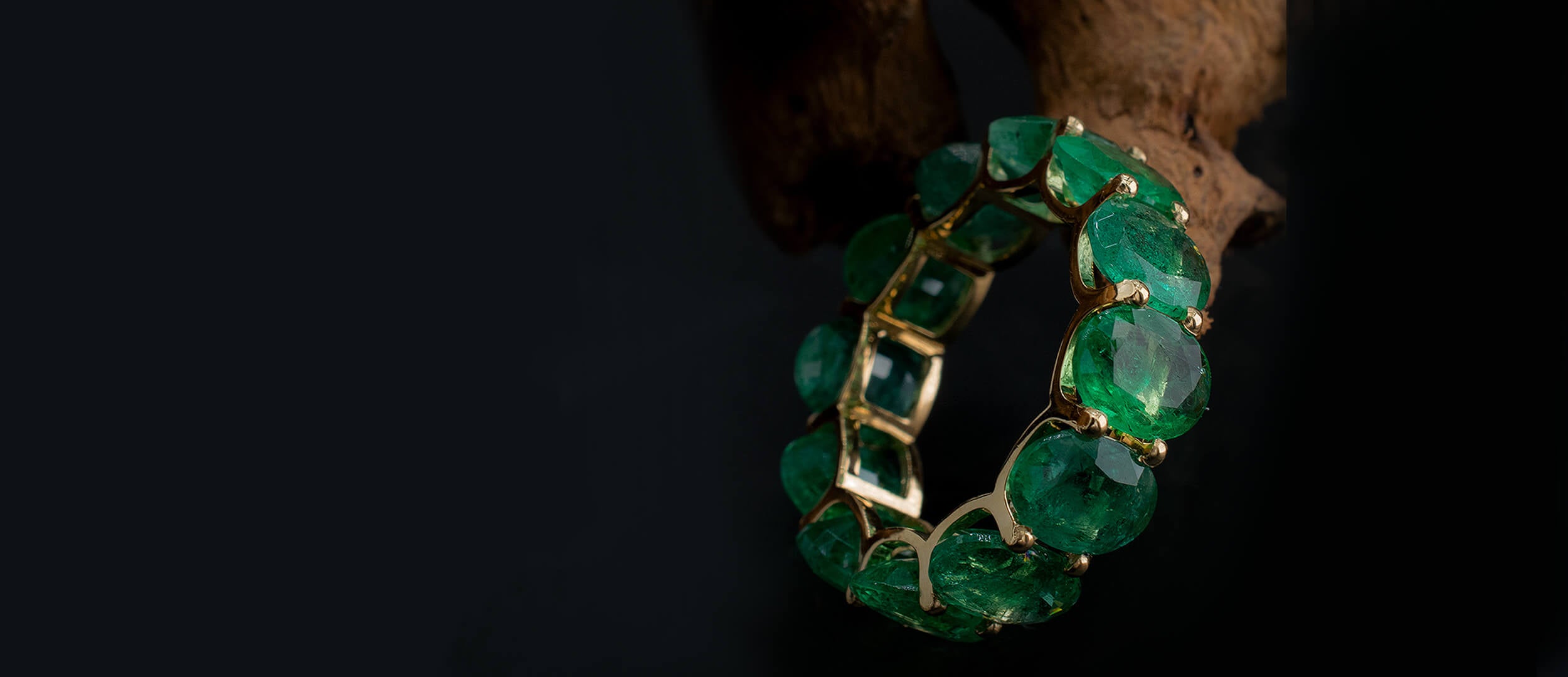 Emerald Cocktail Rings | Custom Made Emerald Engagement Rings and Wedding Bands | Modern Gem Jewelry