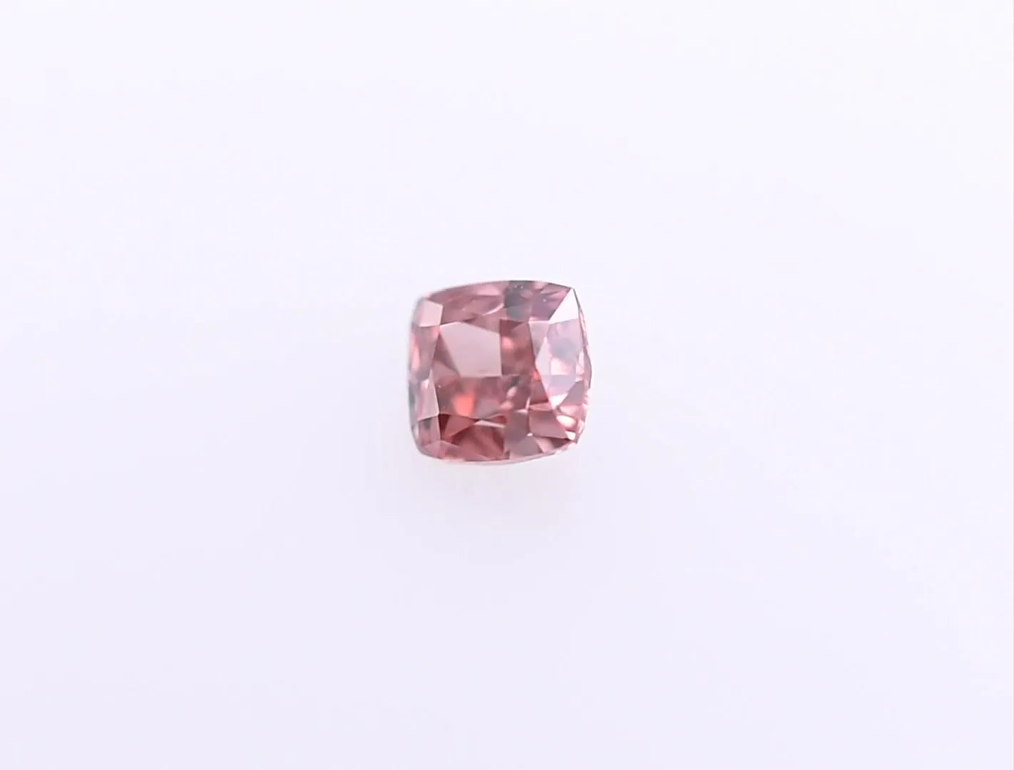 0.15ct Cushion brilliant Natural Diamond (Colour Fancy Deep Orangey Pink, Clarity VS1, GIA Certified)