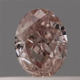 0.21ct Oval Natural Diamond (Colour Fancy Orangey Pink, Clarity VS2, GIA Certified)