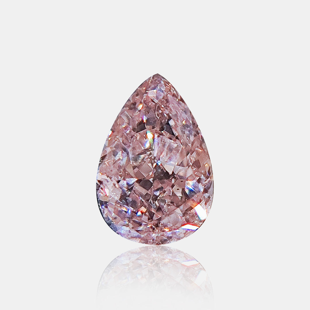 0.25 carat Natural Fancy Light Orangy Pink Diamond | Pear Modified Brilliant – GIA Certified
