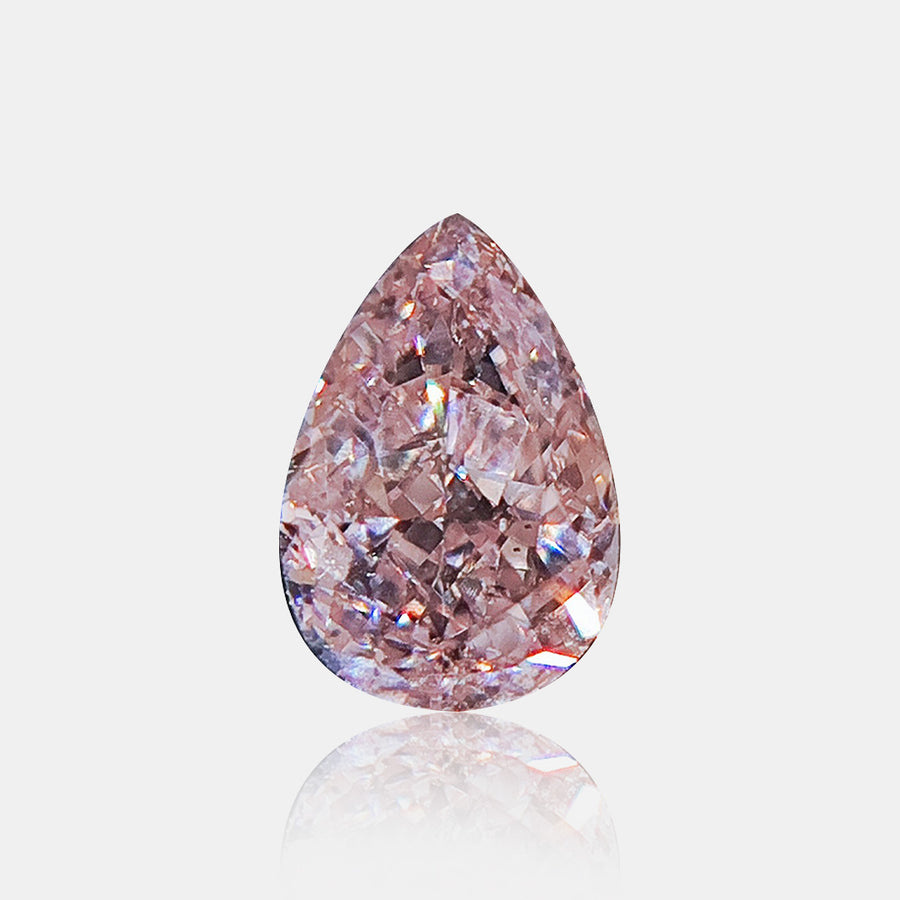0.25 carat Natural Fancy Light Orangy Pink Diamond | Pear Modified Brilliant – GIA Certified