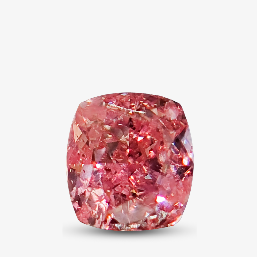 0.25-carat Cushion Intense Orange Pink Natural Diamond | GIA Certified