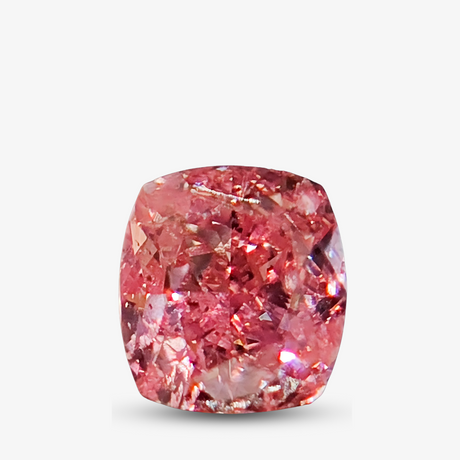 0.25-carat Cushion Cut Orangy Pink Natural Diamond | Saratti