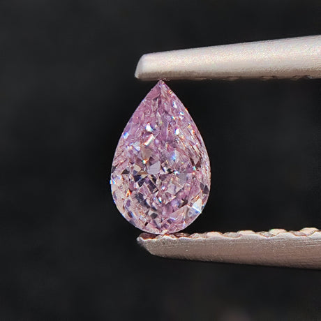 0.25cts Pear Cut Purplish Pink Natural Diamond Gem | Saratti
