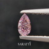 0.27 carat Natural Fancy Purplish Pink diamond pear brilliant loose gemstone | SARATTI