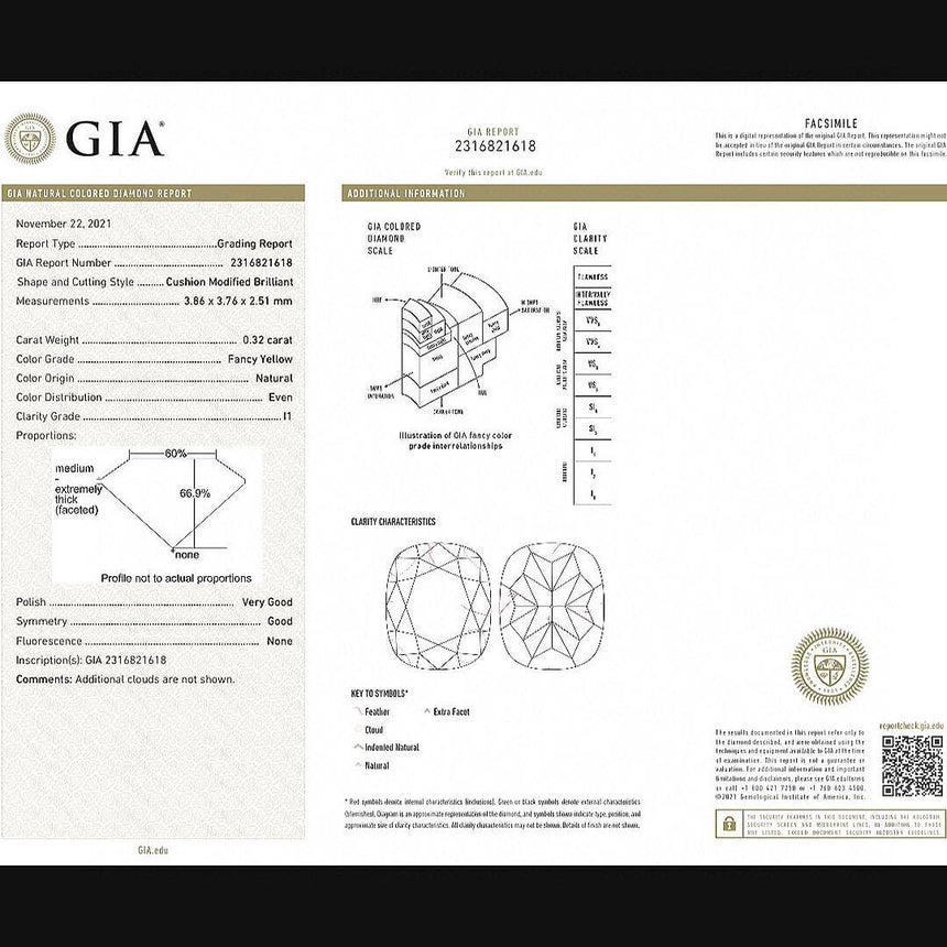 I1 Clarity 0.32ct Diamond Certificate | Saratti