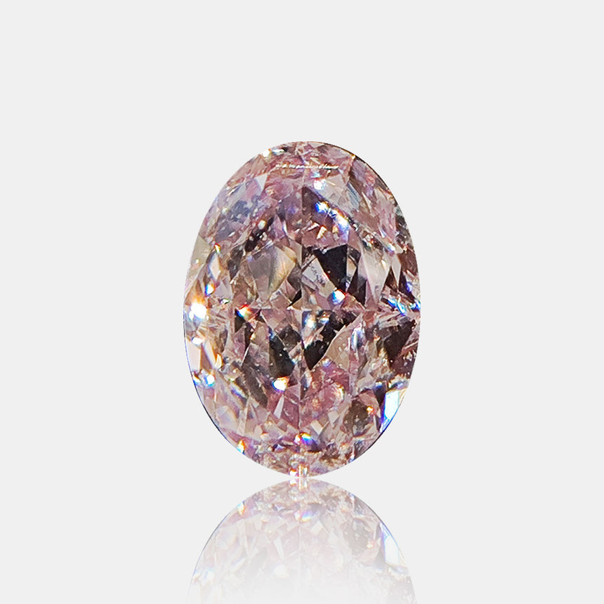 0.36ct Fancy Light Purplish Pink Oval Diamond | SARATTI  
