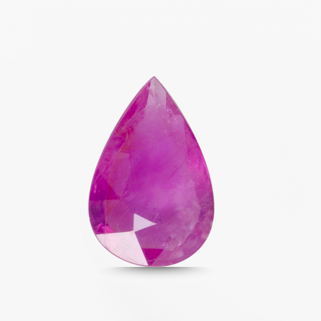 0.4 carats Pink Unheated Natural Sapphire Gemstone  Pear Shape | 6.5mm x 4.3mm