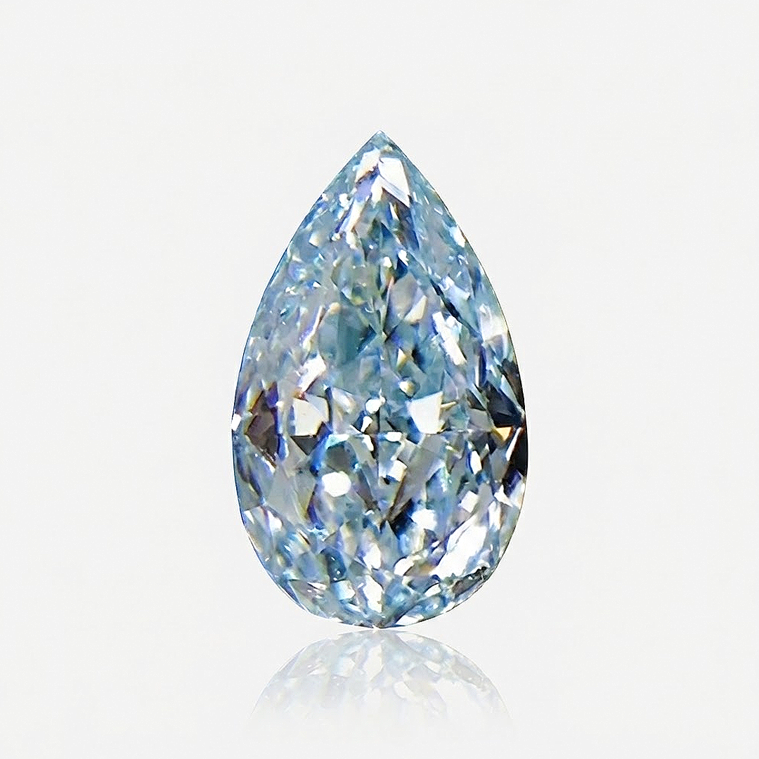 0.495ct Fancy Light Blue Natural Diamond | Pear Cut