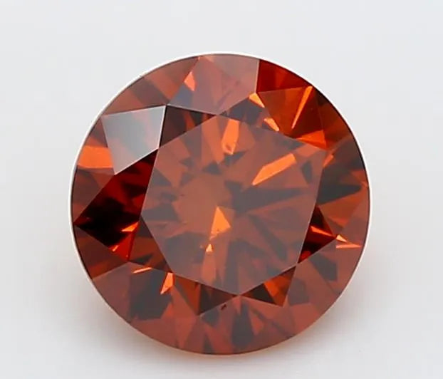 0.50ct Round Lab Grown Diamond (Colour Fancy Deep Orange, Clarity VS2, Cut EX, IGI Certified)