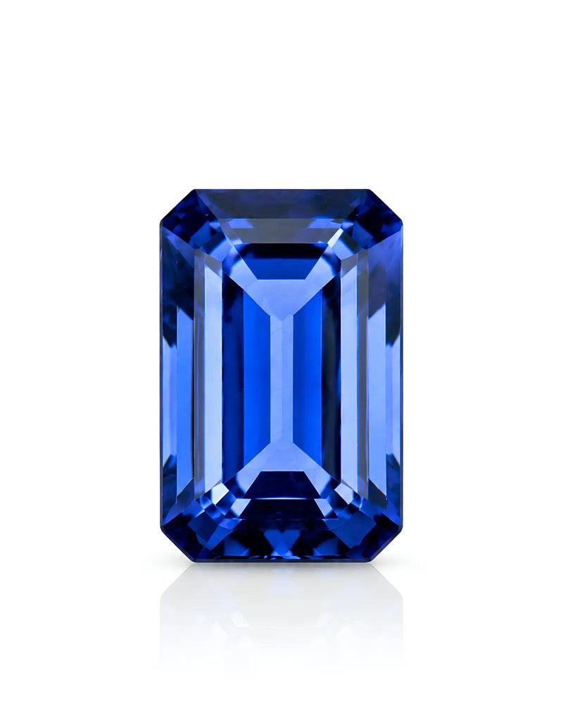 0.52ct Natural Royal Blue Sapphire Emerald Cut main view | SARATTI