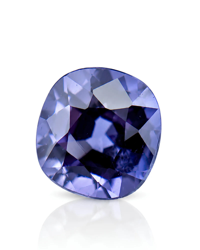 0.56ct Natural Purplish Spinel cushion front view | SARATTI