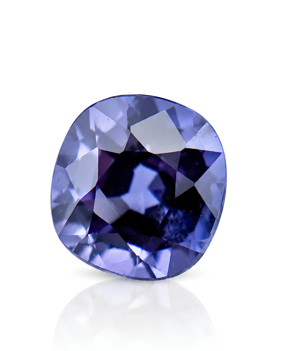 0.56ct Natural Purplish Spinel cushion front view | SARATTI