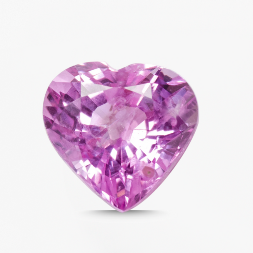 0.61ct heart-shaped pink sapphire gemstone Sri Lanka | SARATTI