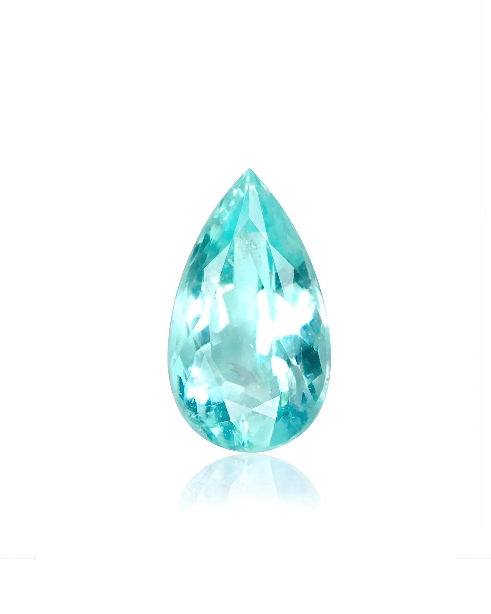 0.63 carat pear Paraiba tourmaline close-up - SARATTI
