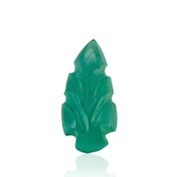 0.63 carats Green Natural Emerald | Carved Leaf